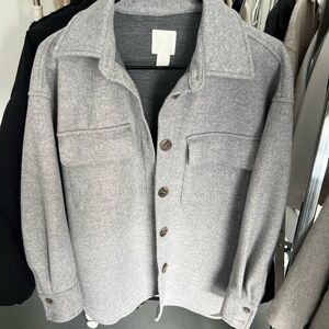 H&M Gray Button-Up Jacket